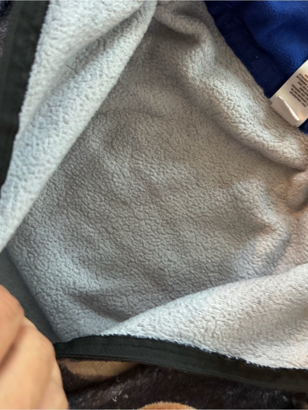 Children’s Place Cozy Lined Garment - outer space Blue and Cream large 10/12 - Picture 5 of 5